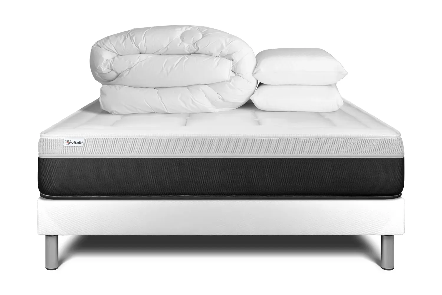 Lit Complet 160x200 Avec Sommier Et Matelas Pas Chernull