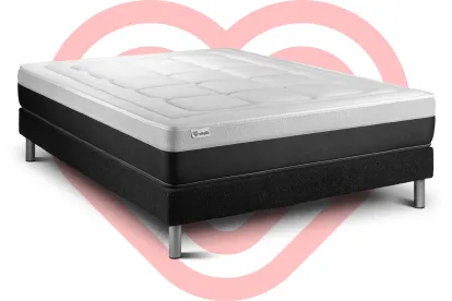 Ensemble Matelas Sommier 200x200 cm - Sommier Noir (en kit) - Vital Form