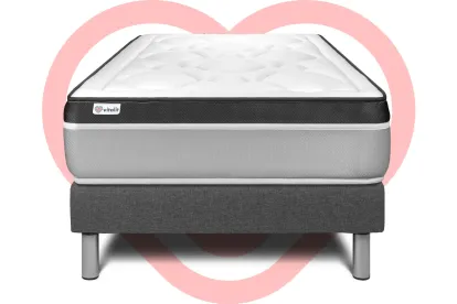 Ensemble Matelas Sommier 120x190 cm - Sommier Gris (en kit) - Vital Ergo