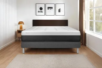 Ensemble Matelas Sommier 140x220 cm - Sommier Gris (en kit) - Vital Form