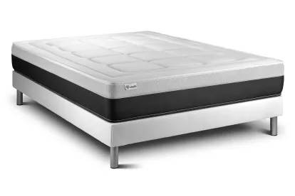 Ensemble Matelas Sommier 140x200 cm - Sommier Blanc (en kit) - Vital Form