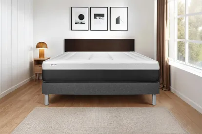 Ensemble Matelas Sommier 160x190 cm - Sommier Gris (en kit) - Vital Form