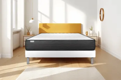 Ensemble Matelas Sommier 150x200 cm - Sommier Blanc (en kit) - Vitalpower