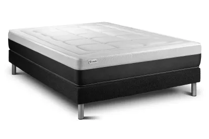 Ensemble Matelas Sommier 180x200 cm - Sommier Noir (en kit) - Vital Form