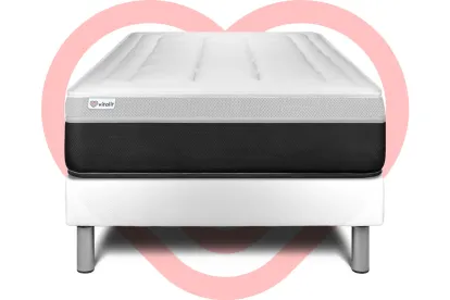 Ensemble Matelas Sommier 90x200 cm - Sommier Blanc (en kit) - Vital Form