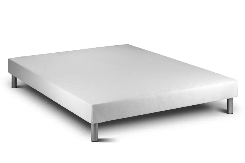 Ensemble Matelas Sommier 140x190 cm - Sommier Blanc (déjà monté) - Vitalmemo One