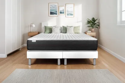 Ensemble Matelas Sommier 160x200 cm - 2 Sommiers Blanc - Vitalspring