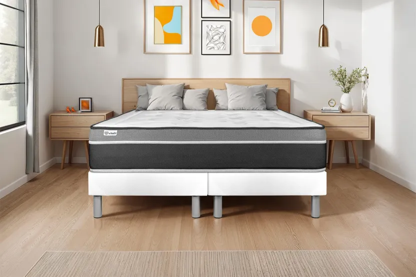 Matelas 180x220 cm Ressorts ensachés et Mémoire de forme - Vital Care