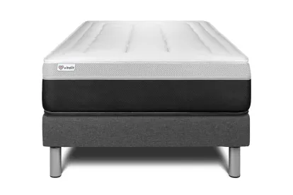 Ensemble Matelas Sommier 120x200 cm - Sommier Gris (en kit) - Vital Form