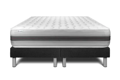 Ensemble Matelas Sommier 180x200 cm - 2 Sommiers Noir - Vitalspring Recover