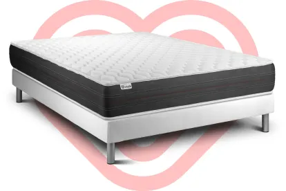 Ensemble Matelas Sommier 160x220 cm - Sommier Blanc (en kit) - Vitalspring