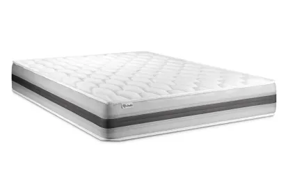 Ensemble Matelas Sommier 135x190 cm - Sommier Noir (en kit) - Vitalspring Recover