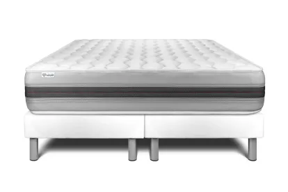 Ensemble Matelas Sommier 160x200 cm - 2 Sommiers Blanc - Vitalspring Recover
