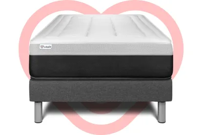 Ensemble Matelas Sommier 90x200 cm - Sommier Gris (en kit) - Vital Form