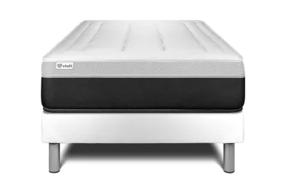 Ensemble Matelas Sommier 90x190 cm - Sommier Blanc (en kit) - Vital Form