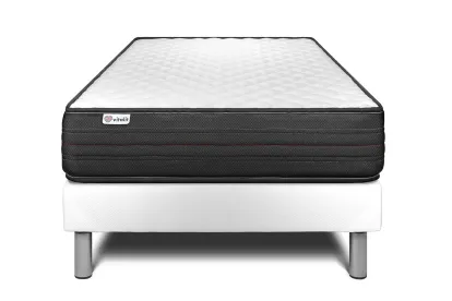 Ensemble Matelas Sommier 90x200 cm - Sommier Blanc (en kit) - Vitalpower