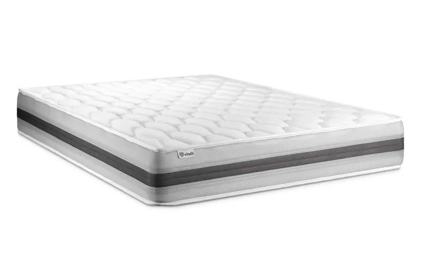 Ensemble Matelas Sommier 160x190 cm - Sommier Blanc (en kit) - Vitalspring Recover