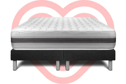 Ensemble Matelas Sommier 160x200 cm - 2 Sommiers Noir - Vitalspring Recover