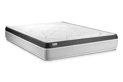 Ensemble Matelas Sommier 135x200 cm - Sommier Noir (en kit) - Vital Ergo