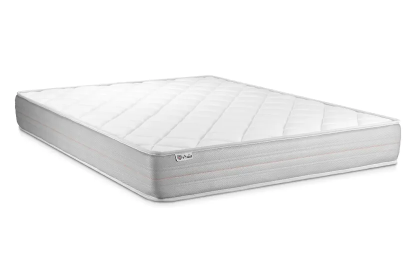 Ensemble Matelas Sommier 140x200 cm - Sommier Noir (en kit) - Vitalmemo