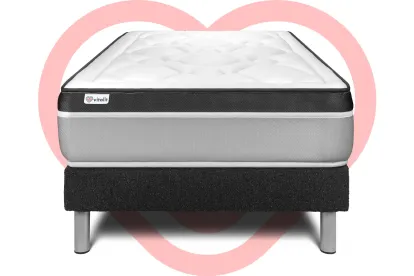 Ensemble Matelas Sommier 120x200 cm - Sommier Noir (en kit) - Vital Ergo
