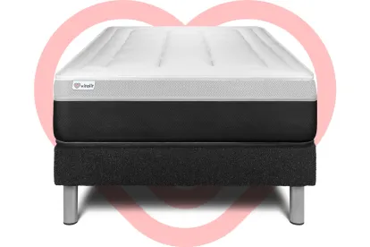Ensemble Matelas Sommier 90x200 cm - Sommier Noir (en kit) - Vital Form