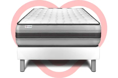 Ensemble Matelas Sommier 120x200 cm - Sommier Blanc (en kit) - Vitalpower Recover