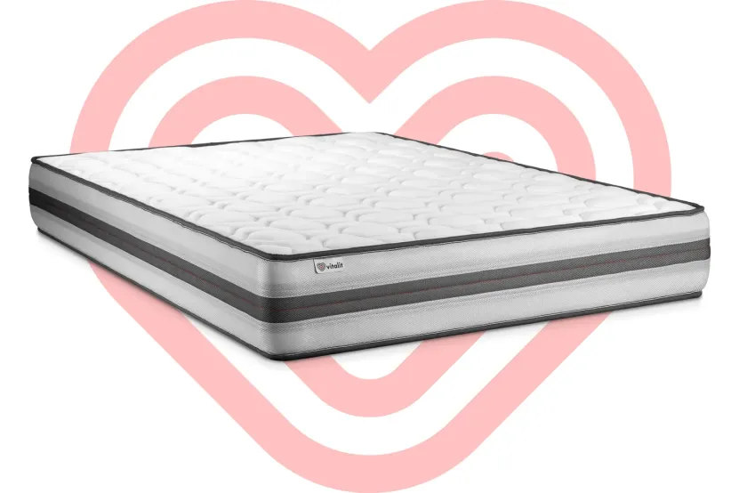 Matelas 180x220 cm Ressorts ensachés et Mémoire de forme - Vitalpower Recover