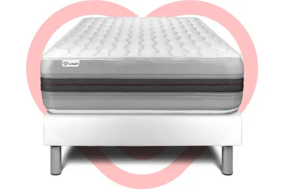 Ensemble Matelas Sommier 120x190 cm - Sommier Blanc (en kit) - Vitalspring Recover
