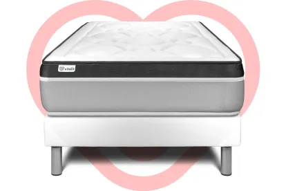 Ensemble Matelas Sommier 90x190 cm - Sommier Blanc (en kit) - Vital Ergo