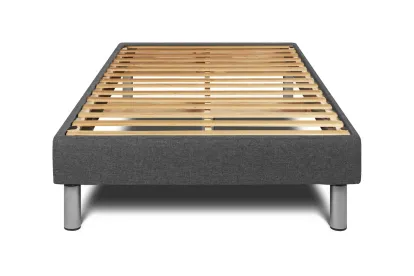 Ensemble Matelas Sommier 120x200 cm - Sommier Gris (en kit) - Vitalmemo One