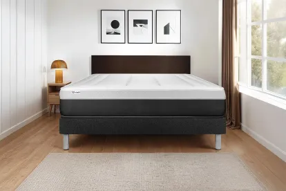 Ensemble Matelas Sommier 160x200 cm - Sommier Noir (en kit) - Vital Form